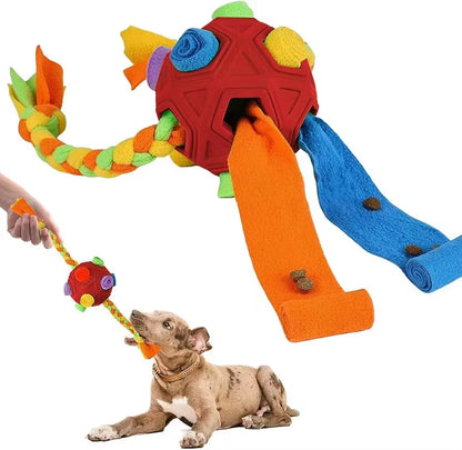 Upgrade Your Dog's Playtime with the Unbreakable Snuffle Ball - Interactive Foraging Toy for Treats and Slow Feeding